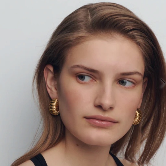 NWT Heaven Mayhem Husk Gold Earrings - Picture 4 of 4